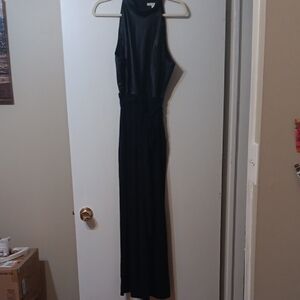 Cato Black Jumpsuit with Leather